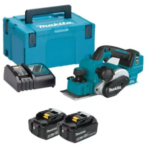 Makita DKP181RTJ 18V Li-Ion Accu Schaafmachine Set (2x 5.0Ah Accu) In Mbox - 82mm - 3mm - KoolborstelloosDKP181RTJ