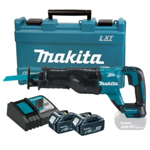 Makita DJR187RTE 18V Li-Ion Accu Reciprozaag Set (2x 5.0Ah Accu) In Koffer - Snelwissel - Variabel - KoolborstelloosDJR187RTE