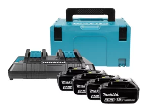 Makita 198091-4 18V Li-Ion Accu Starterset (4x 6,0Ah) + Duolader In Mbox198091-4