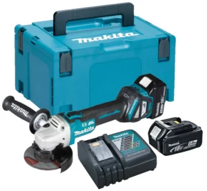 Makita DGA513RTJ 18V Li-Ion Accu Haakse Slijper Set (2x 5.0Ah Accu) In Mbox - 125mm - KoolborstelloosDGA513RTJ