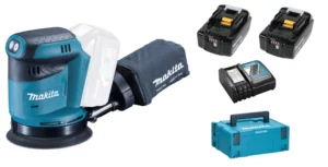 Makita DBO180RMJ 18V Li-Ion Accu Excentrische Schuurmachine Set (2x 4.0Ah Accu) In Mbox - 125mmDBO180RMJ