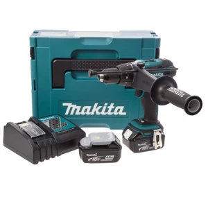 Makita DHP458RMJ 18V Li-Ion Accu Klopboor- /schroefmachine Set (2x 4.0Ah Accu) In MboxDHP458RMJ