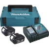 Makita 196866-5 18V Li-Ion Accu Starterset (2x 4.0Ah) + Lader In Mbox196866-5