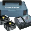 Makita 197624-2 18V Li-ion Accu Starterset (2x 5.0Ah) + Lader In Mbox197624-2