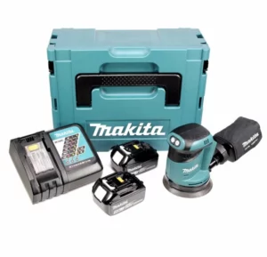 Makita DBO180RTJ 18V Li-Ion Accu Excentrische Schuurmachine Set (2x 5.0Ah Accu) In Mbox - 125mmDBO180RTJ