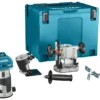 Makita RT001GZ10 XGT 40V Max Li-ion Accu Boven- En Kantenfrees Body Met Diverse Voeten In MboxRT001GZ10