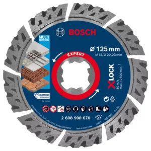 Bosch 2608900670 EXPERT X-LOCK Diamantschijf Multi Material 125 X 22,23 X 2,4 X 12mm2608900670
