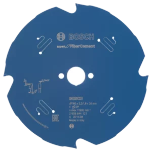 Bosch 2608644121 Expert Cirkelzaagblad - 160 X 20 X 4T - Vezelcement - Carbide2608644121