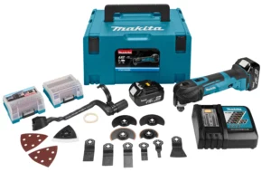 Makita DTM51RT1J3 18V Li-Ion Accu Multitool Set (1x 5.0Ah Accu) + 41 Delige Accessoireset In Mbox - SnelwisselDTM51RT1J3
