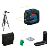 Bosch GLL 20-22 G Kruislijnlaser Set Incl. Statief In Tas - Groen - 20m - 2 Lijnen - IP65GLL 20-22 G