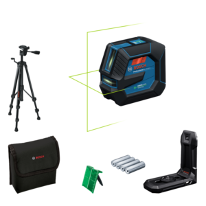 Bosch GLL 20-22 G Kruislijnlaser Set Incl. Statief In Tas - Groen - 20m - 2 Lijnen - IP65GLL 20-22 G