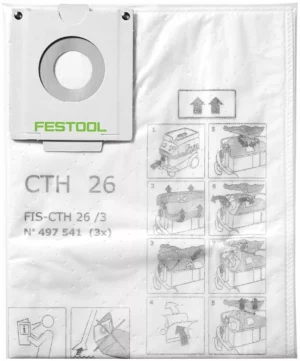 Festool 497541 Veiligheid Filterstofzak Voor CTH 26 (3st)FIS-CTH 26/3