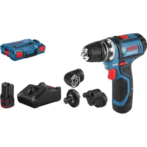 Bosch GSR 12V-15 FC 12V Li-Ion Accu Boor-/schroefmachine Set (2x 2.0Ah Accu) In L-Boxx Incl. 4 OpzetstukkenGSR 12V-15 FC
