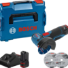 Bosch GWS 12V-76 12V Li-Ion Accu Haakse Slijper Set (2x 3.0Ah Accu) In L-Boxx - 76mm - KoolborstelloosGWS 12V-76