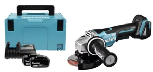 Makita DGA508RTJ 18V Li-Ion Accu Haakse Slijper Set (2x 5.0Ah Accu) In Mbox - 125mm - Koolborstelloos - SoftstartDGA508RTJ