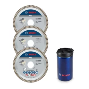 Bosch 615997670 PRO Diamantschijven Voor Tegels (3 Stuks) - 125mm - Met Thermomok0615997670
