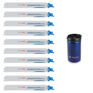 Bosch 0615997675 PRO Medium-Thick Metal Precise S1137BEF Reciprozaagbladen (10 Stuks) + Isotherm Mok - 225mm0615997675