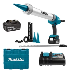 Makita DCG180RTX 18V Li-Ion Accu Lijm- En Kitspuit Set (1x 5.0Ah Accu) Incl. Kokerhouder- En Worsthouder In KofferDCG180RTX