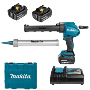 Makita DCG180RMEX 18V Li-Ion Accu Lijm- En Kitspuit Set (2x 4.0Ah Accu) Incl. Kokerhouder- En Worsthouder In KofferDCG180RMEX