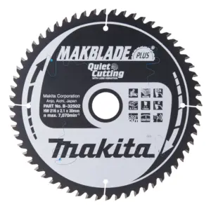 Makita B-32502 Makblade-Plus Afkortzaagblad Voor Hout - 216 X 30 X 60T