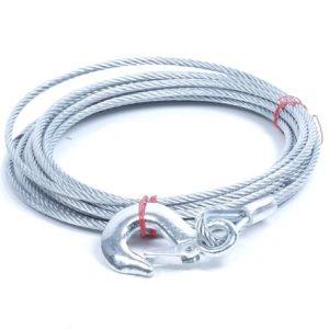 Lier staaldraad 6mm met haak 10 meter