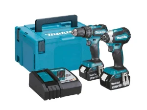 Makita DLX2283TJ 18V Li-Ion Accu Klopboor- /schroefmachine (DHP485) & Slagschroevendraaier (DTD153) Combiset (2x 5,0Ah Accu) In Mbox - Koolborstelloos
