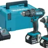 Makita DLX2131MJ 18V Li-Ion Accu Klopboor- /schroefmachine (DHP482) & Slagschroevendraaier (DTD152) Combiset (2x 4.0Ah Accu) In Mbox