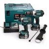 Makita DLX2145TJ 18V Li-Ion Accu Klopboor- /schroefmachine (DHP458) & Slagschroevendraaier (DTD152) Combiset (2x 5.0Ah Accu) In Mbox
