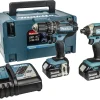Makita DLX2131JX 18V Li-Ion Accu Klopboor- /schroefmachine (DHP482) & Slagschroevendraaier (DTD152) Combiset (2x 3.0Ah Accu) In Mbox