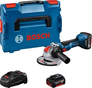 Bosch GWX 18V-10 18V Li-ion Accu Haakse Slijper Set (2x 5.0 Ah) In L-Boxx - 125 Mm - Koolborstelloos