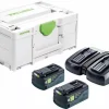 Festool SYS 18V 2x5,0/TCL 6 DUO Energieset (2x 5,0Ah) In Systainer