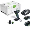 Festool TXS 18 C 3,0-Plus 18V Li-Ion Accu Schroefboormachine Set (2x 3,0Ah) In Systainer - 40Nm