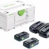 Festool SYS 18V 2x4,0/TCL 6 DUO Energieset (2x 4,0Ah) In Systainer