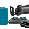 Makita DJR360PT2 36V (2x18V) Li-Ion Accu Reciprozaag Set (2x 5.0Ah Accu) In Koffer - Snelwissel - Variabel - Koolborstelloos