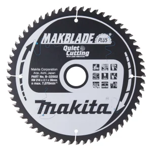 Makita B-32502 Makblade-Plus Afkortzaagblad Voor Hout - 216 X 30 X 60T
