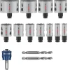 Bosch 061599767A PRO 14-delige Powerchange Gatzagenset - Hout En Metaal - 20,22,25,32,35,40,44,51,60,68,76mm