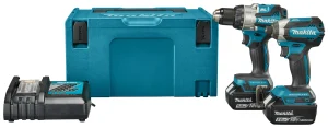 Makita DLX2507TJ 18V Li-ion Accu Klopboor- /schroefmachine (DHP489) & Slagschroevendraaier (DTD153) Combiset (2x 5.0Ah Accu) In Mbox