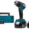 Makita DHP485RFJ 18V Li-Ion Accu Klopboor- /schroefmachine Set (2x 3.0Ah Accu) In Mbox - Koolborstelloos