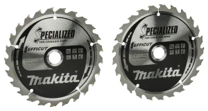 Makita B-62985-2 Specialized Cirkelzaagblad Twin-Pack Voor Hout - 165 X 20 X 25T