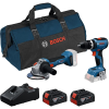 Bosch 18V Accu Klopboormachine (GSB 18V-65) & Accu Haakse Slijper (GWS 18V-8) Combiset (2x 4.0Ah + Lader)