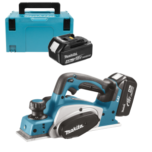 Makita DKP180RFJ 18V Li-Ion Accu Schaafmachine Set (2x 3.0Ah Accu) In Mbox - 82mm - 2mm