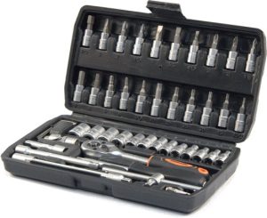 TRIMANN 1/4" doppendoos 46-delig
