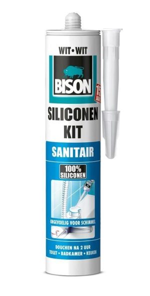 Bison siliconenkit - sanitair Wit - 310ml