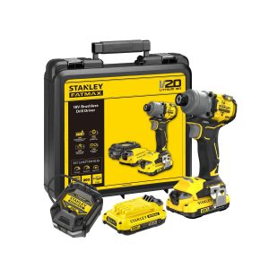 Stanley SFMCF830D2K-QW Brushless V20 Li-Ion 18V Slagschroevendraaier – Inclusief 2x 2.0Ah Accu, Lader en Koffer