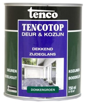 Tencotop Deur & Kozijn Dekkend Zijdeglans Donkergroen - 750 ml