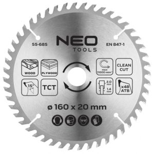 NEO Zaagblad 160x20x1,4x48T