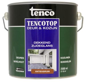 Tencotop Deur & Kozijn Dekkend Zijdeglans Antiekbruin - 2,5 L