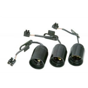 Kopp verhuisfitting E27 glad zwart 3 stuks