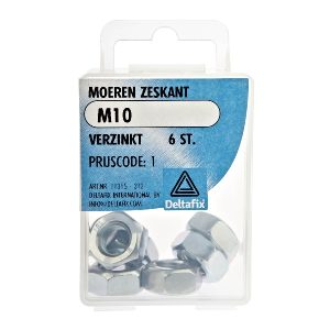 Deltafix Moeren zeskant M10 6 stuks