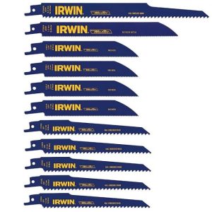 IRWIN Set bimetal reciprozaagbladen voor hout, PVC en metaal 11PCS, diverse vertanding en lengte